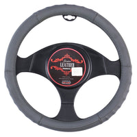 Thumbnail for Denver Steering Wheel Cover - Grey [Leather]