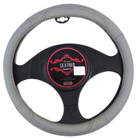 Thumbnail for Oklahoma Steering Wheel Cover - Grey [Leather]