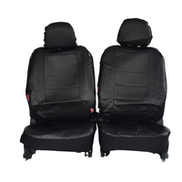 Thumbnail for Leather Look Car Seat Covers For Mitsubishi Triton Dual Cab 2006-2020 | Black