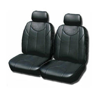 Thumbnail for Leather Look Car Seat Covers For Mitsubishi Triton Dual Cab 2006-2020 | Grey