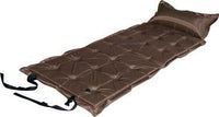 Thumbnail for Trailblazer 21-Points Self-Inflatable Satin Air Mattress With Pillow - BROWN