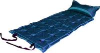 Thumbnail for Trailblazer 21-Points Self-Inflatable Satin Air Mattress With Pillow - DARK BLUE