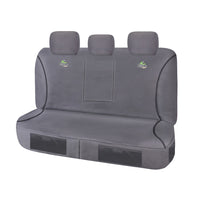 Thumbnail for Seat Covers for TOYOTA HILUX 07/2015 - ON DUAL CAB CHASSIS REAR BENCH 40/60 SPLIT BASE WITH A/REST CHARCOAL TRAILBLAZER