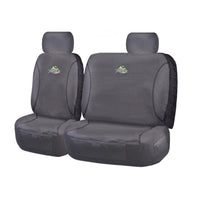 Thumbnail for Seat Covers for TOYOTA LANDCRUISER 60.70.80 SERIES 1981 - 2010 SINGLE CAB CHASSIS FRONT BUCKET + _ BENCH CHARCOAL TRAILBLAZER