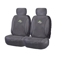 Thumbnail for Seat Covers for TOYOTA LANDCRUISER 70 SERIES VDJ 05/2007 ? ON SINGLE / DUAL CAB FRONT 2X BUCKETS CHARCOAL TRAILBLAZER