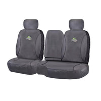 Thumbnail for Seat Covers for TOYOTA LANDCRUISER 100 SERIES 1998 - 2015 STANDARD HZJ-FZJ105R FRONT BUCKET + _ BENCH WITH FOLD DOWN ARMREST/CUP HOLDER CHARCOAL TRAILBLAZER