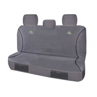Thumbnail for Seat Covers for MITSUBISHI TRITON MQ SERIES 01/2015 - ON DUAL CAB UTILITY REAR BENCH WITH A/REST CHARCOAL TRAILBLAZER