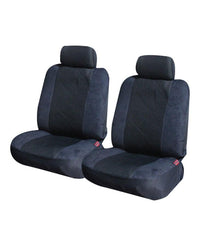 Thumbnail for Prestige Suede Rear Seat Covers - Universal Size 06/08H Grey