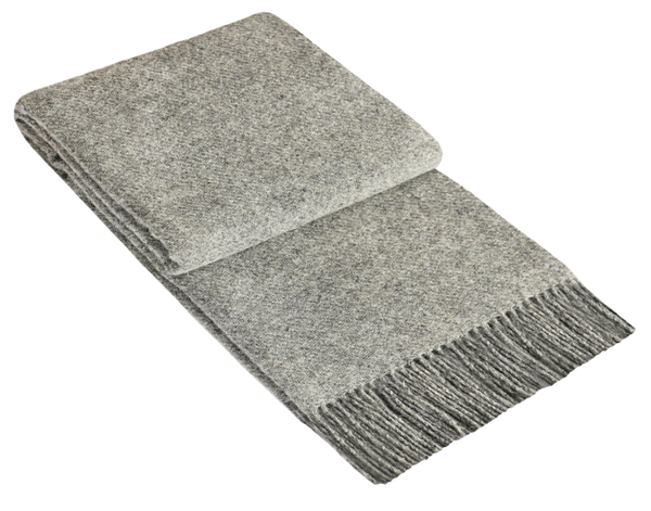 Brighton Throw - 100% NZ Wool -  Grey