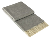 Thumbnail for Kensington Throw - 10% Cashmere/ 90% Super Fine Merino Wool - Light Grey