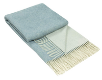 Thumbnail for Kensington Throw - 10% Cashmere/ 90% Super Fine Merino Wool - Light Blue