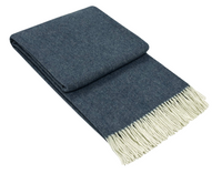 Thumbnail for Kensington Throw - 10% Cashmere/ 90% Super Fine Merino Wool - Navy