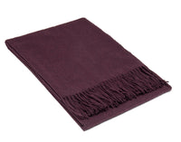 Thumbnail for Paddington Throw - Fine Wool Blend - Plum