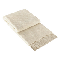 Thumbnail for Soho Throw - Wool Blend - Ivory