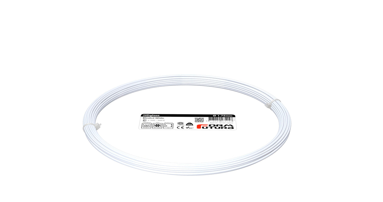 PETG Filament HDglass 1.75mm Blinded White 50 gram 3D Printer Filament