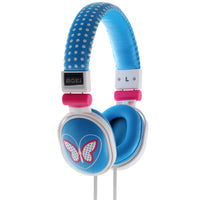 Thumbnail for Moki Popper - Butterfly Blue soft cushioned premium DJ Style headphone
