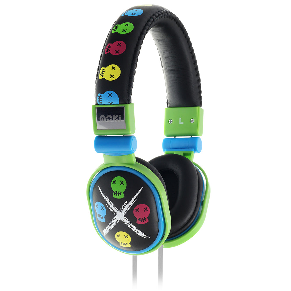 Moki Popper - Skull Black soft cushioned premium DJ Style headphone