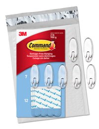 Thumbnail for Command Medium Clear Oval Value Pack, 7 Hooks and 12 Strips, CL091-7NA