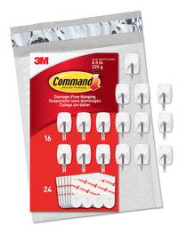 Thumbnail for Command Small Wire Value Pack, 16 Hooks and 24 Strips, GP067-16NA