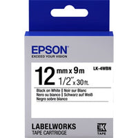 Thumbnail for EPSON TAPE STANDARD 12MM BLACK WHITE 9 METRES FOR LABELWORKS LW-300 LW-400