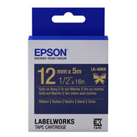Thumbnail for EPSON TAPE RIBBON 12MM GOLD ON NAVY 5 METRES FOR LW-300 LW-400 & LW-600P