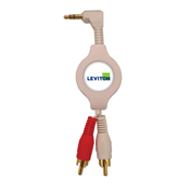 Thumbnail for LEVITON SECURITY & AUTOMATION 3.5MM TO 2X RCA CABLE RETRACTABLE PATCH LEAD FOR LEVITON HI-FI
