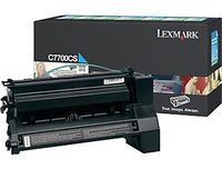 Thumbnail for LEXMARK C7700CS CYAN TONER PREBATE YIELD 6000 PAGES FOR C772