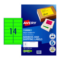 Thumbnail for AVERY Laser Label Green L7163FG Pack of 25