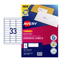 Thumbnail for AVERY Label J8157 33Up 64X24.3 Pack of 25