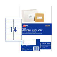 Thumbnail for AVERY Gen Label L7163GU 14Up Bx100