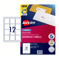 Thumbnail for AVERY Laser Label QP L7164 12Up Pack of 100