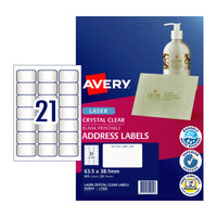 Thumbnail for AVERY Label Clear L7560 21Up Pack of 25