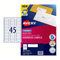 Thumbnail for AVERY Laser Label QP L7156 45Up Pack of 100