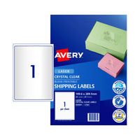 Thumbnail for AVERY Laser Label Clear L7567 1Up Pack of 25