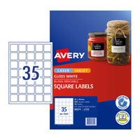 Thumbnail for AVERY Label Sq Gls White L7119 Pack of 350