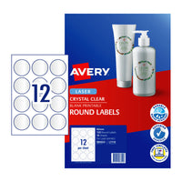 Thumbnail for AVERY Label 12Up 14mm Clear Rd Pack of 120