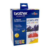 Thumbnail for Brother LC-38 Colour Value Pack - 1X Cyan 1X Magenta 1X Yellow