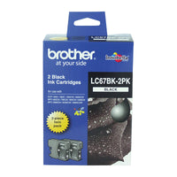 Thumbnail for BROTHER LC67 Black Twin Pack