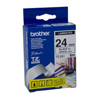 Thumbnail for BROTHER TZe251 Labelling Tape 24mm Black on White TZE Tape