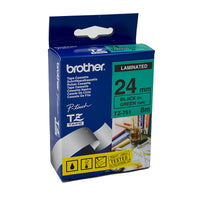 Thumbnail for BROTHER TZe751 Labelling Tape 24mm Black on Green TZE Tape