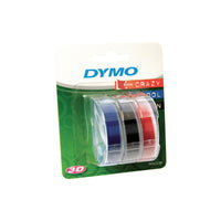 Thumbnail for DYMO Embosser Tape 9mmX3m Assorted Pack of 3