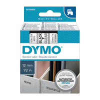 Thumbnail for DYMO Black on Clear 12mmx7m Tape