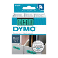 Thumbnail for DYMO Black on Grn 12mmx7m Tape