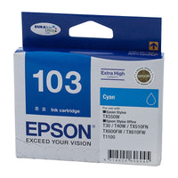 Thumbnail for EPSON 103 Cyan High Cap Suits TX600FW, T103292 Ink Cartridge