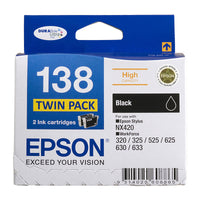 Thumbnail for EPSON 138 Black Twin Pack