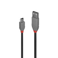 Thumbnail for LINDY .2m USB2 A-Mini-B Anthra Line