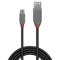 Thumbnail for LINDY .5m USB2 A-Micro-B Anthra Line
