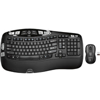 Thumbnail for LOGITECH MK550 Wireless Wave Keyboard Mouse Combo Black Wave-shaped key frame Cushioned, Hand-friendly, Strong batteries