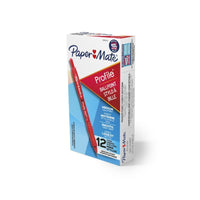 Thumbnail for PAPER MATE Profile Ball Pen 1.0mm Red Box of 12