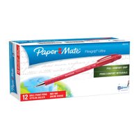 Thumbnail for PAPER MATE Flex Grip Ball Pen 1.0mm Red Box of 12